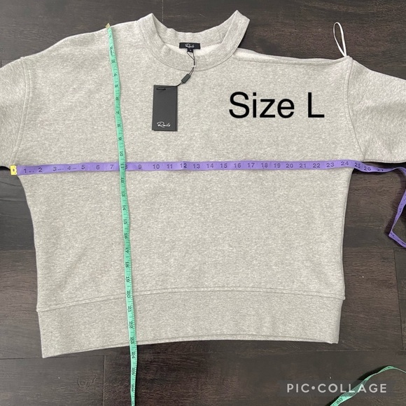 RAILS Quincy Cutout Sweatshirt in Heather grey colour - Size Small and Large - Picture 13 of 13